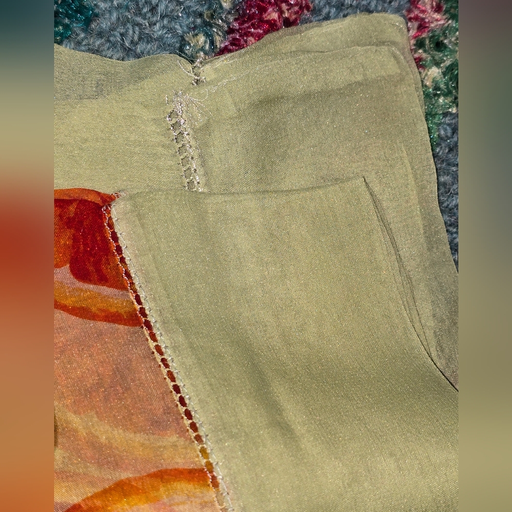 EUC Authentic Gucci Citrus Print Long 100% Silk Scarf 64"x26"‎ - Picture 8 of 9